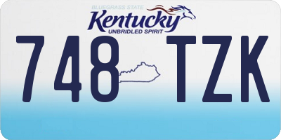 KY license plate 748TZK