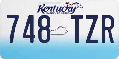 KY license plate 748TZR