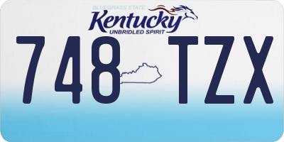 KY license plate 748TZX
