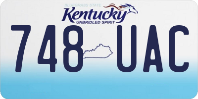 KY license plate 748UAC