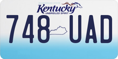 KY license plate 748UAD