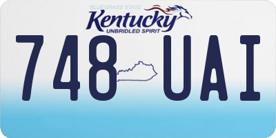 KY license plate 748UAI