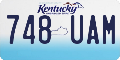 KY license plate 748UAM