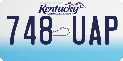 KY license plate 748UAP