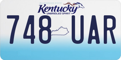KY license plate 748UAR