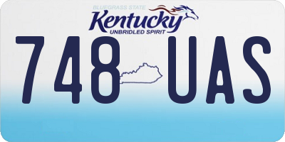 KY license plate 748UAS
