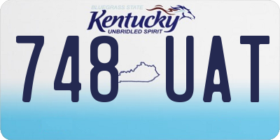 KY license plate 748UAT