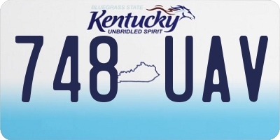 KY license plate 748UAV