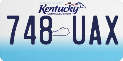 KY license plate 748UAX
