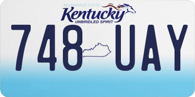 KY license plate 748UAY