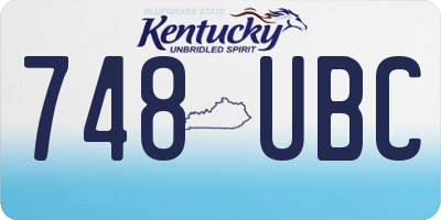 KY license plate 748UBC