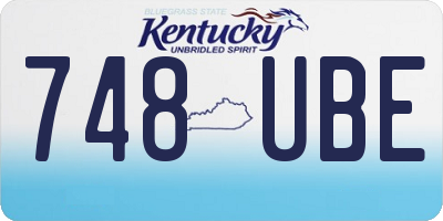 KY license plate 748UBE