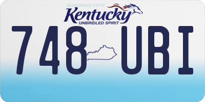 KY license plate 748UBI