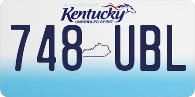 KY license plate 748UBL