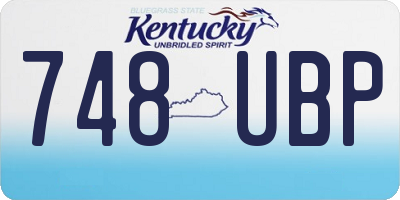 KY license plate 748UBP