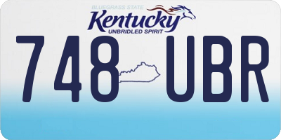 KY license plate 748UBR