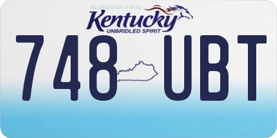 KY license plate 748UBT