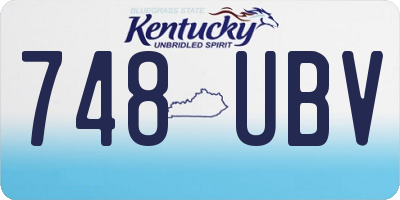 KY license plate 748UBV