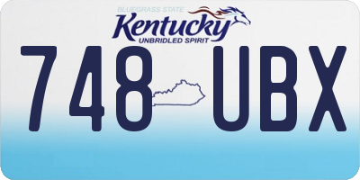 KY license plate 748UBX