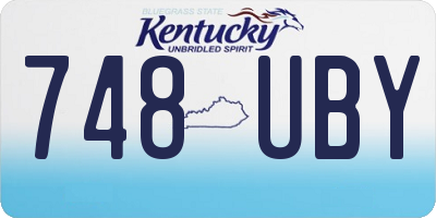 KY license plate 748UBY