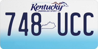 KY license plate 748UCC