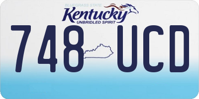 KY license plate 748UCD