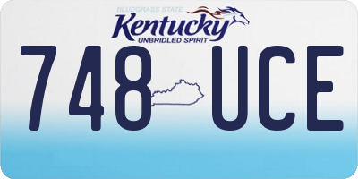 KY license plate 748UCE
