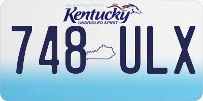 KY license plate 748ULX