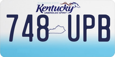 KY license plate 748UPB