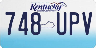 KY license plate 748UPV