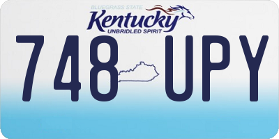 KY license plate 748UPY