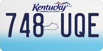 KY license plate 748UQE