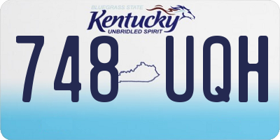 KY license plate 748UQH
