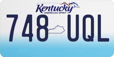 KY license plate 748UQL