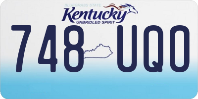 KY license plate 748UQO