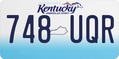 KY license plate 748UQR