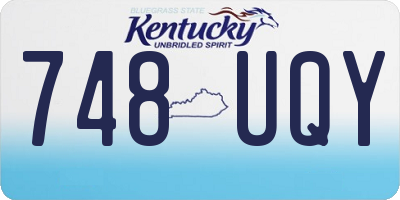 KY license plate 748UQY