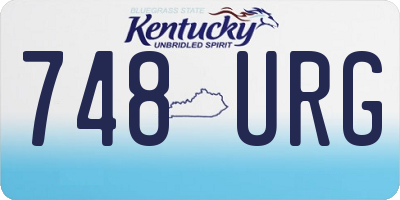 KY license plate 748URG