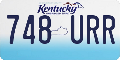 KY license plate 748URR