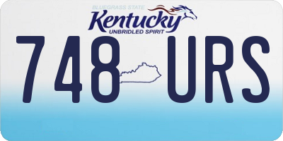 KY license plate 748URS