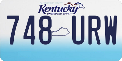 KY license plate 748URW