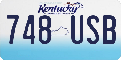KY license plate 748USB