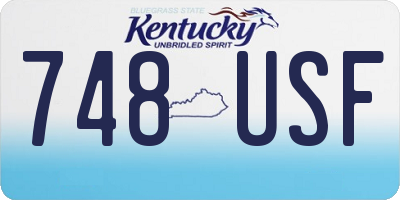 KY license plate 748USF