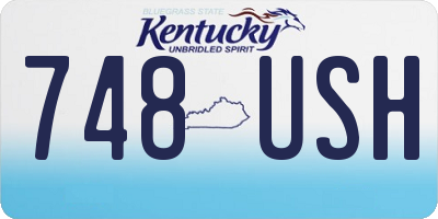 KY license plate 748USH