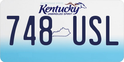 KY license plate 748USL