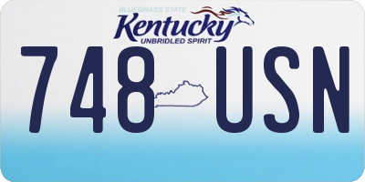 KY license plate 748USN