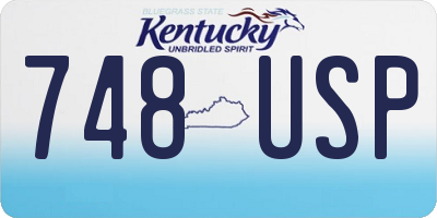 KY license plate 748USP