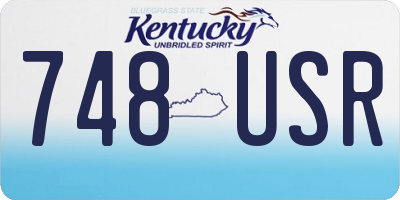 KY license plate 748USR