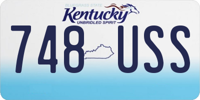 KY license plate 748USS
