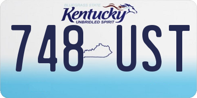 KY license plate 748UST